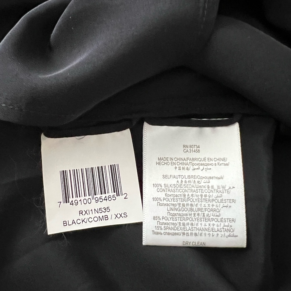 BCBGMaxAzria Black & Gold Silk Sequin Blouse – NWOT - Picture 11 of 11